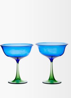 X Laguna B Set Of Two Cosimo Coupe Glasses - Blue Multi