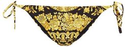 Acanthus-print Low-rise Bikini Briefs - Womens - Black Print