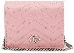 GG Marmont Chain Quilted-leather Wallet - Womens - Pink