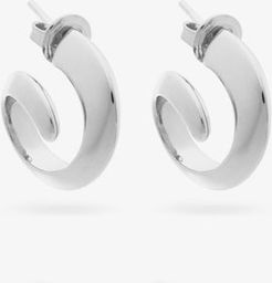 Coiled Sterling-silver Hoop Earrings - Womens - Silver
