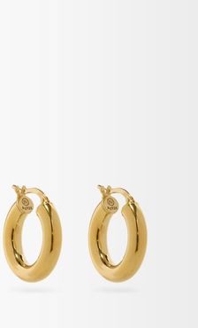 Gold-plated Sterling-silver Hoop Earrings - Womens - Yellow Gold