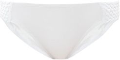 The Elle Braided Low-rise Bikini Briefs - Womens - White