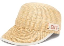 Logo-embroidered Straw Cap - Womens - Ivory