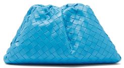 The Pouch Intrecciato Leather Clutch Bag - Womens - Blue