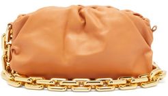 The Chain Pouch Leather Clutch Bag - Womens - Tan