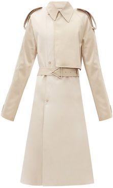 Belted Cotton-gabardine Trench Coat - Womens - Beige