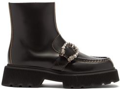 Hunder Dionysus-buckle Leather Boots - Womens - Black