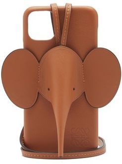 Elephant Iphone® 11 Pro Leather Phone Case - Womens - Tan