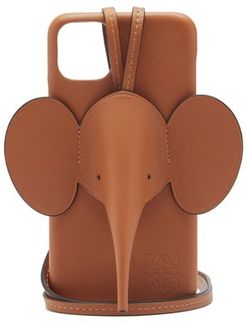 Elephant Iphone® 11 Pro Max Leather Phone Case - Womens - Tan