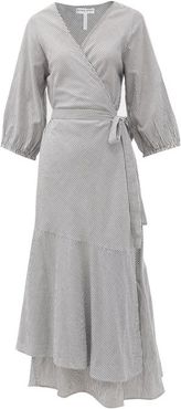 Sierra Asymmetrical Organic-cotton Wrap Dress - Womens - Cream