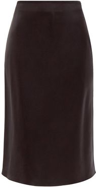 Isaak Silk-satin Slip Skirt - Womens - Black