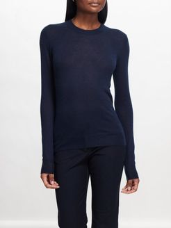 Cashair Longline Cashmere Sweater - Womens - Navy