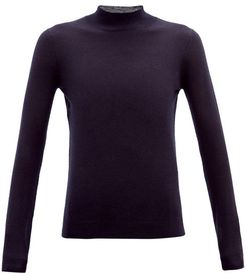 Cashair High-neck Cashmere Sweater - Womens - Navy