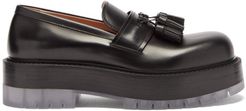 The Stilt Tasselled Platform Leather Loafers - Mens - Black