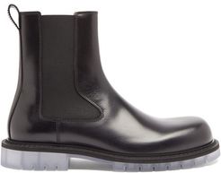 Transparent-sole Leather Chelsea Boots - Mens - Black