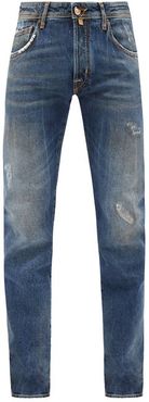 Slim-leg Distressed Jeans - Mens - Blue