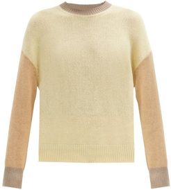 Colour-block Cashmere Sweater - Womens - Beige Multi