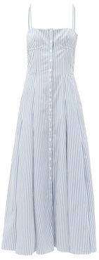 Prudence Striped Cotton Dress - Womens - Blue White