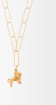 Baby Lion In The Night 24kt Gold-plated Necklace - Womens - Yellow Gold