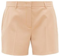 Sienna Back-strap Wool-twill Shorts - Womens - Beige