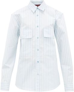 Torres Striped Cotton-blend Shirt - Womens - Blue White