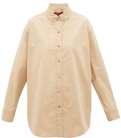 Kiki Cotton-blend Shirt - Womens - Beige