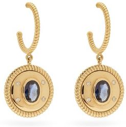 No Guts, No Glory Sapphire & 18kt Gold Earrings - Womens - Blue Gold