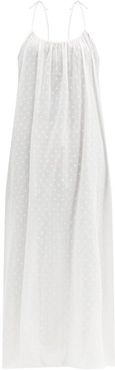 Swiss Dot Cotton Maxi Dress - Womens - White