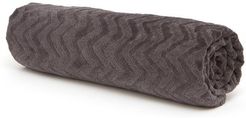 Rex Zig Zag-jacquard Cotton-terry Bath Sheet - Dark Grey