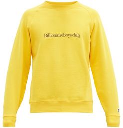 Logo-embroidered Cotton-jersey Sweatshirt - Mens - Yellow