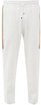 Corduroy Side-stripe Cotton-blend Track Pants - Mens - Light Grey