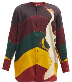 Frank Swan And Stripe-print Cotton Shirt - Mens - Multi