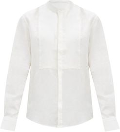 Nocturne Square-bib Cotton-poplin Shirt - Mens - White