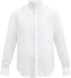 Nuptiale High-neck Cotton-poplin Shirt - Mens - White