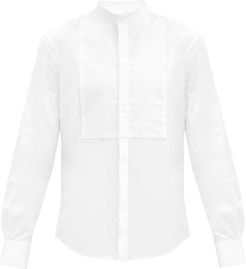 Nocturne Square-bib Cotton-poplin Shirt - Mens - White