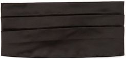 Pintuck Cotton And Silk Cummerbund - Mens - Black