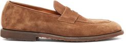 Suede Penny Loafers - Mens - Brown