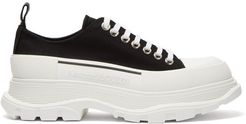 Tread Slick Chunky-sole Canvas Trainers - Womens - Black