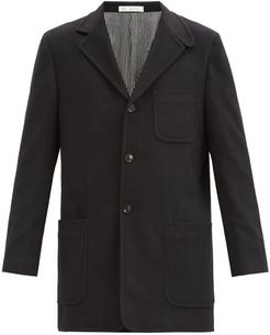 Single-breasted Cashmere Longline Jacket - Mens - Black
