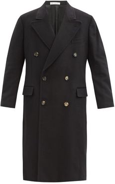 Double-breasted Cashmere Coat - Mens - Black