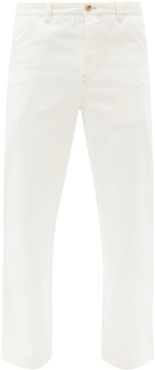 Aleq Cotton Straight-leg Trousers - Mens - Cream