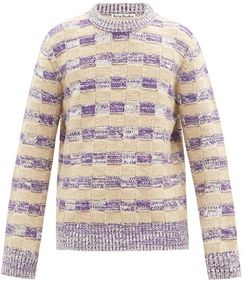 Striped Basketweave-knit Wool-blend Sweater - Mens - Multi