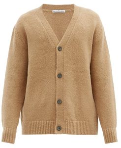 Kabelo Rib-knitted Wool-blend Cardigan - Mens - Light Brown
