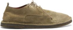 Suede Derby Shoes - Mens - Dark Khaki