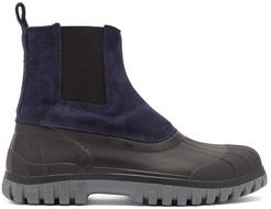 Balbi Suede And Rubber Chelsea Boots - Mens - Navy