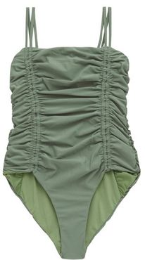 Chandler Tie-straps Ruched Swimsuit - Womens - Green