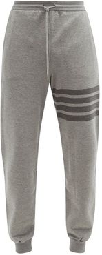 Four-bar Cotton-jersey Track Pants - Mens - Grey