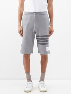 Four-bar Cotton-jersey Shorts - Mens - Grey