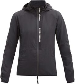 Logo-jacquard Hooded Technical Jacket - Womens - Black