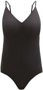 The Outer V-neck Stretch-jersey Bodysuit - Womens - Black